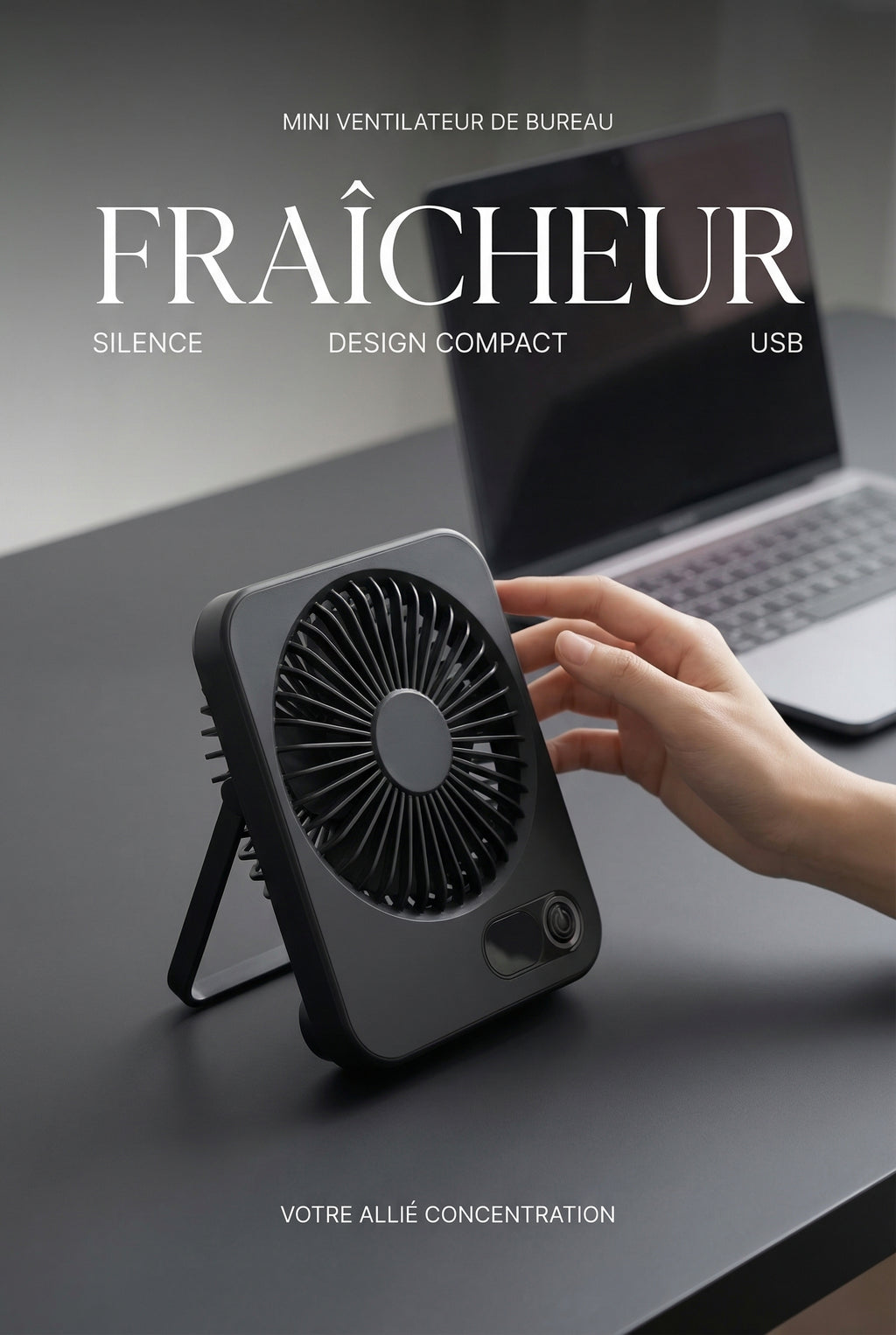Mini Ventilateur de Bureau Silencieux