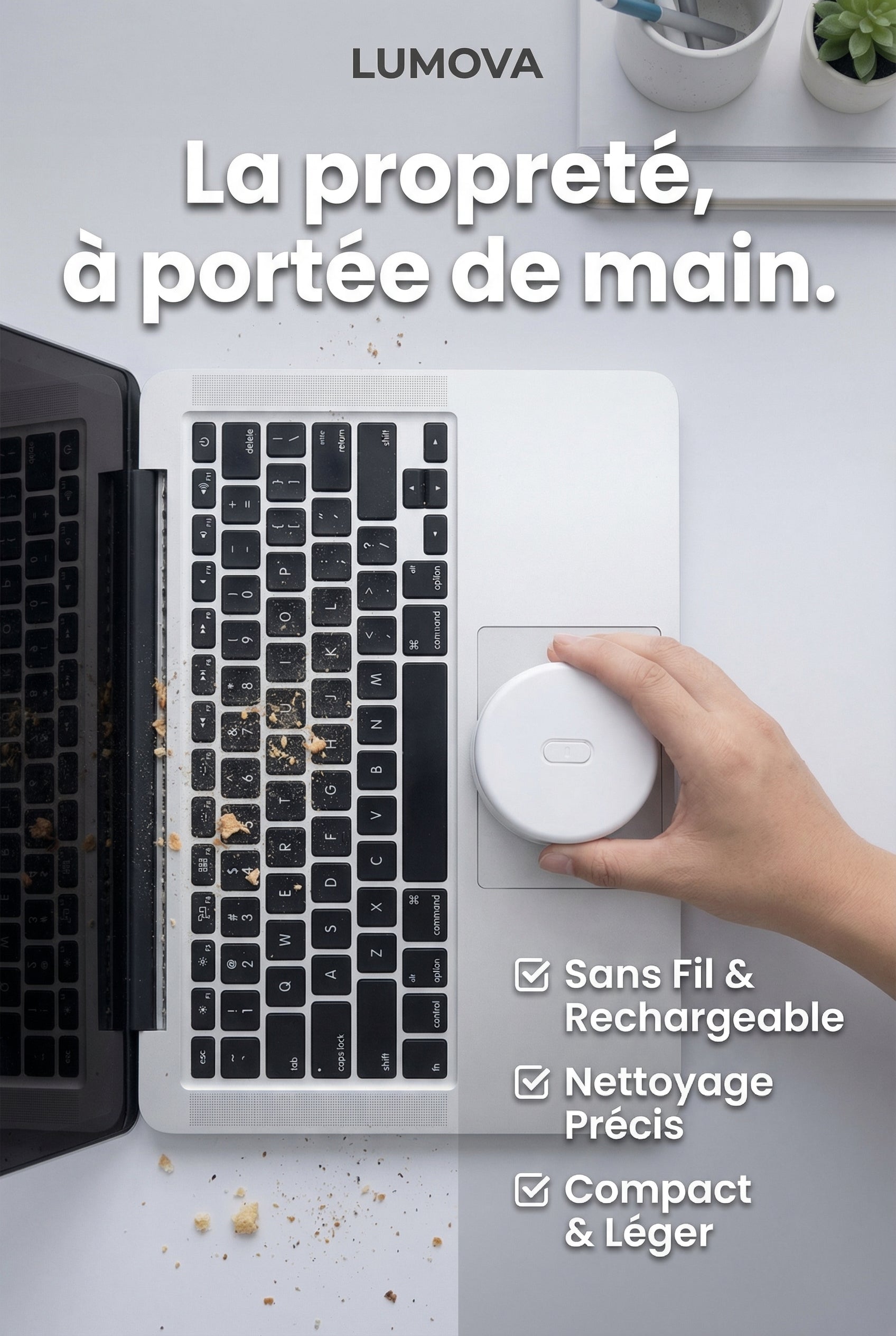 Mini Aspirateur de Clavier Sans Fil