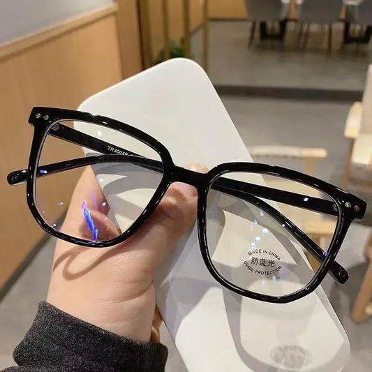 Light Frame Anti Blue Glasses Transparent Black Optical Glasses Women Men Square Eyewear Blocking eyeglasse Spectacle Eyeglasses